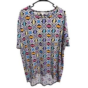 LuLaRoe Disney Minnie Mouse Colorful Tunic Shirt High Low Hem Sz M